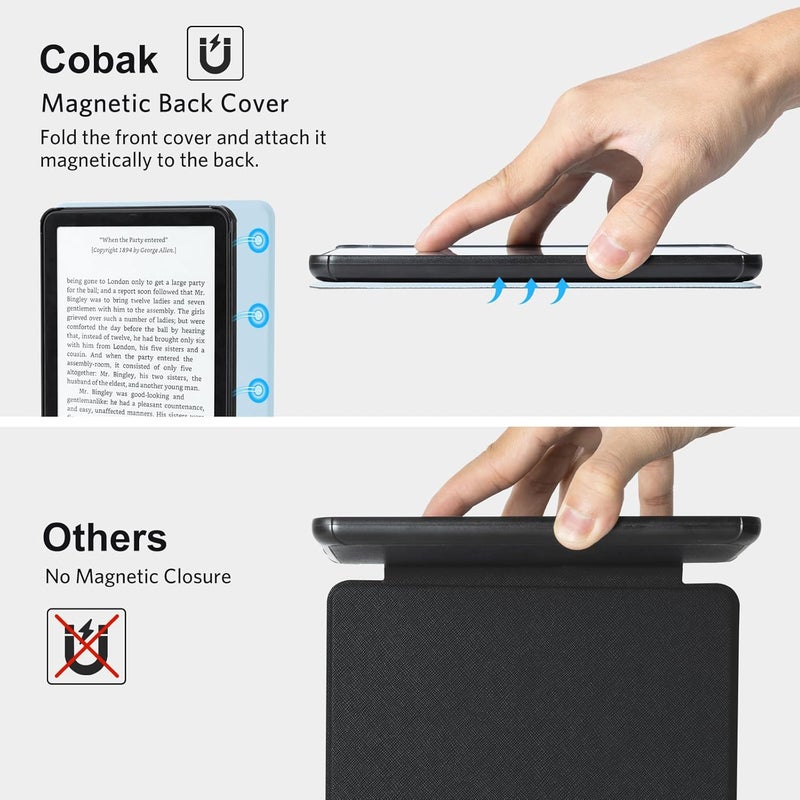 CoBak Magnetic Case for 7" Kindle Paperwhite 12th Gen 2024 and Kindle Colorsoft - Compatible with iPhone MagSafe, for Samsung/Belkin/Anker Wireless Charging Pads, Lightweight, Auto Sleep Wake - Image 4